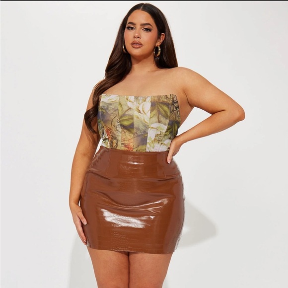 Amara Mesh Bodysuit Fashion Nova Size 1X Green - Picture 3 of 9